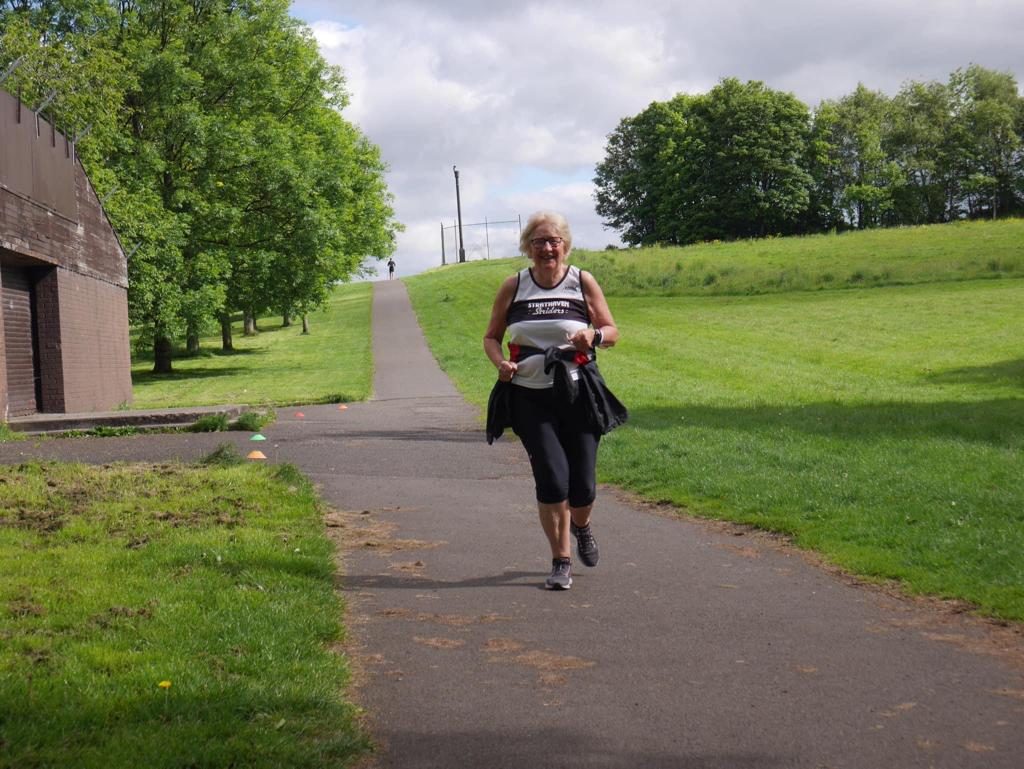 Margaret Allan smashing another Park Run at Tollcross